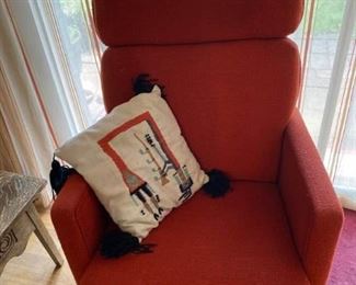 MCM Orange Swivel Chair