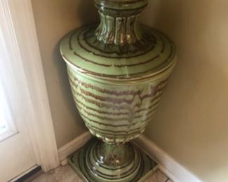 Large covered urn asking $65.