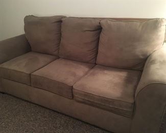 Faux Suede Comfy Couch--Like New because it is!