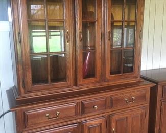 Solid Wood Contemporary China Hutch--very nice