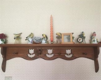 Numerous Early American Style Wall Shelves --Collectible Do-Dads too!