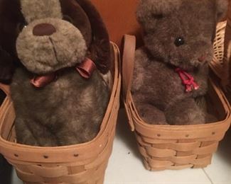 Longaberger Baskets and Stuffed Pets