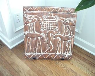Clay Frieze with primitive animal motif 
