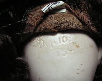 antique German kester porcelan head doll marke dep 10 - 154 