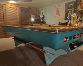 $595
Vintage retro full size pool table purchased from Pat Patterson bowling alley