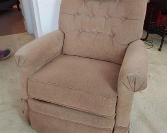 $20
Reclying rocking chair. It is more of a light olive color and needs to be cleaned