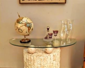 $175. Beveled glass top