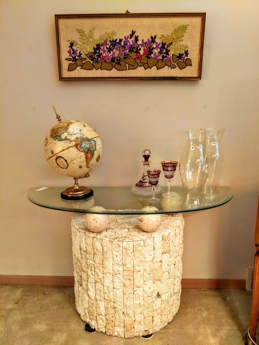 $175.   Beveled glass top