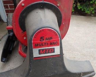 $195. MTD. 5 horsepower leaf muncher vacuum