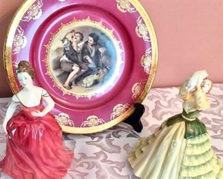"Innocence" on the left. "Emily" on the right. Made in England by Royal Doulton.  Hand made and hand decorated fine bone china.