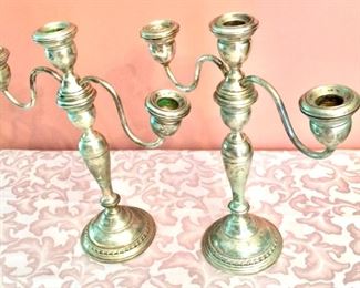 Silver candle holders.... very elegant!