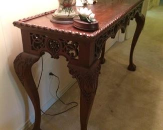 LOOK at this!!  Beautiful sofa table or console table!