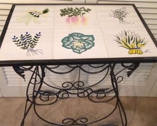 Great iron and tile table!