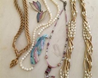 A few of the many costume jewelry necklaces!