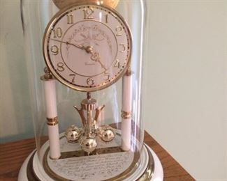 Beautiful white and gold dome clock!
