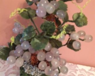 Glass grapes floral arrangement