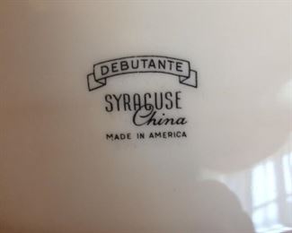 "Debutante" set of china (made by Syracuse China in  the USA)