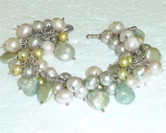 Sterling silver, pearls, and semi precious gemstones inlovely spring pastels.  $120