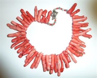 Stunning  genuine Branch Coral statement necklace!  $299