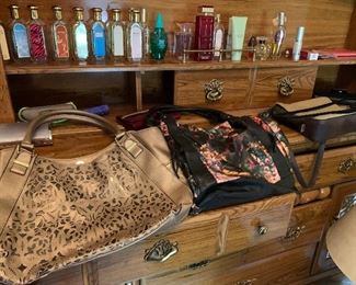 Handbags, colognes, perfumes