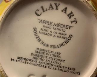Clay Art - Apple Medley - Hand Painted - Microwave and Dishwasher Safe