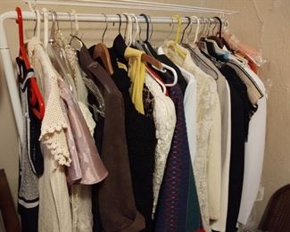 Very fun selection of vintage clothes children and women's men's, different eras
