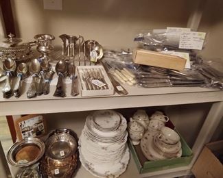 Lots of silverware – silver plate, accessories, other sets of dishes