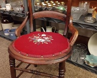 Adorable antique needlepoint chair