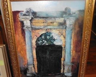 Large print on canvas. Doorway. Italy, I think. $95