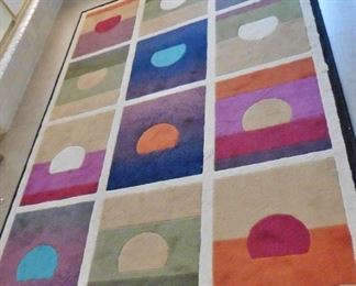 Fun, colorful area rug. 53"wide, 94" long. Polypropelene. $95