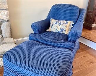 Upholster chair and ottoman by Sherrill