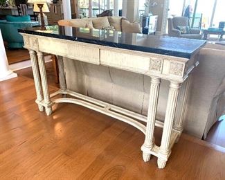 black marble console table