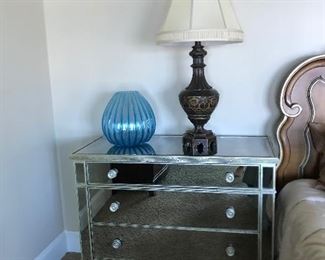 Mirrored nightstand (3 drawer chest)