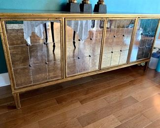 Bernhardt mirrored credenza 82” wide