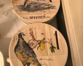 12 Days of Christmas decorative plates by William and Senoma
