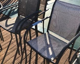 Plastic woven chairs