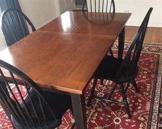 Dining Table 35"Wx62"L;  includes 28" leaves to make it fully open to 118"L  $500  NEW PRICE                         (retails for $2100)