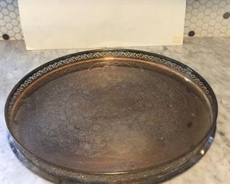 Nice Large Silver Plate Shallow Tray $20