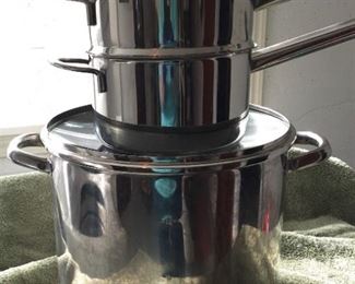 Two Pot Double Boiler and Large Stock Pot $90 for set