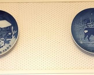 Bing  Grondahl Copenhagen Porcelain Christmas Plates 1967   $5    (1965 on right SOLD)