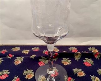 Wonderful Etched Wine Glasses set of 10 for $25