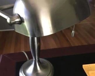 Silver Desk Lamp $10