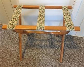 Folding Wood Luggage Rack for Guest Room $8