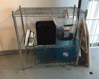 Metal 3-Tier Shelf adjustable 36"Wx18"Dx35"H (Not Contents)   $15