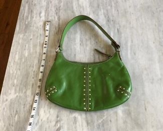 Michael Kors Green Purse w/Silver Studded Accent - Like New  $25