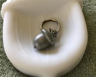 Small Ceramic Acorn Jewelry Holder $5                      
Pewter Key Ring $3