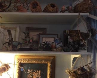 More decorative nests, bird figures and art
