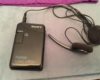 Sony Walkman with headphones