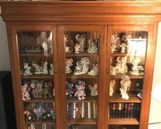 Vintage Maple Glass Cabinet