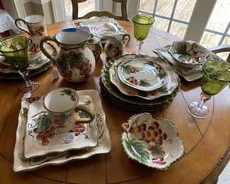 # 4		27 pc. Grape Dishes 	Plates, Bowls, Glasses & MORE!!	                                                                         $100
